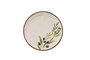 Hermia Juego de Platos para Postre Oil Flover (6 Piezas) de Porcelana en Beige, Verde y Marrón